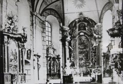 historické foto interiéru kostela