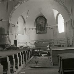 historické foto interiéru kostela