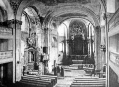 historické foto interiéru kostela