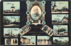 dobová pohlednice kostela (vpravo dole)
