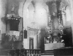 historické foto interiéru kostela
