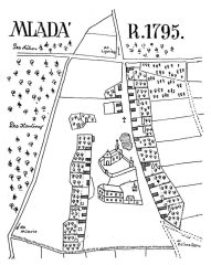 mapka vsi s kostelem