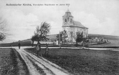 dobová pohlednice s motivem kostela