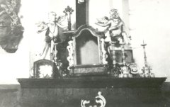 historické foto interiéru kostela