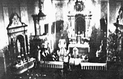 historické foto interiéru kostela