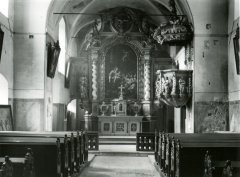 historické foto interiéru kostela