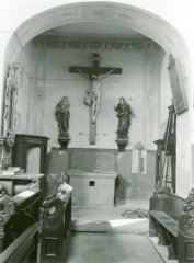 historické foto interiéru kostela