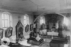 historické foto interiéru kostela