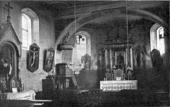 historické foto interiéru kostela