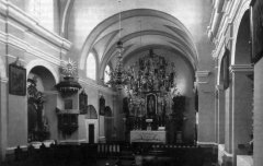 historické foto interiéru kostela