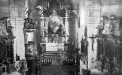 historické foto interiéru kostela