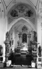 historické foto interiéru kostela