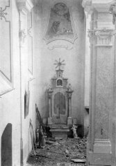 historické foto kostela - postranní loď