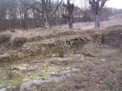 základy kostela - levá stěna