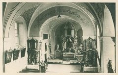 historické foto interiéru kostela