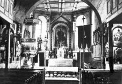 historické foto interiéru kostela