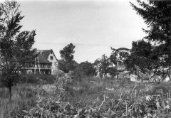 historické foto kostela krátce před zbořením