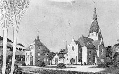 kresba kostela