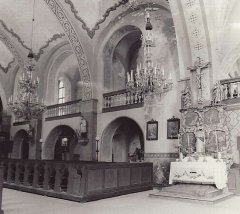 historické foto interiéru kostela