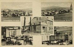 historické foto města s kostelem