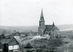 odstřel kostela
