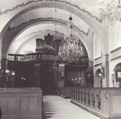 historické foto interiéru kostela