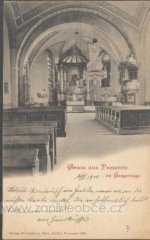 historické foto interiéru kostela