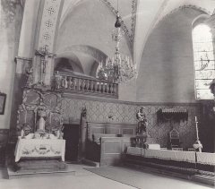 historické foto interiéru kostela
