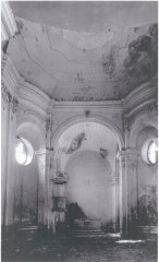 historické foto interiéru kostela