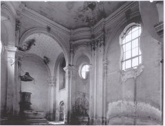historické foto interiéru kostela