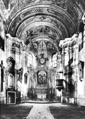 historické foto interiéru kostela