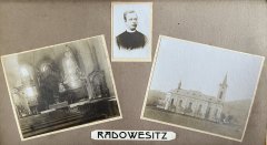 historické foto kostela a jeho interiéru