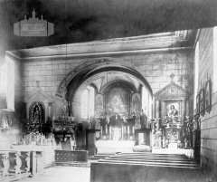 historické foto interiéru kostela