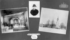 historické foto kostela a jeho interiéru