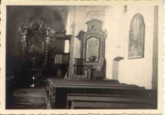 historické foto interiéru kostela