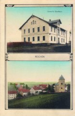 kostel na dobové pohlednici