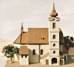 model kostela od Franze Leitnera