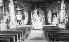 historické foto interiéru kostela