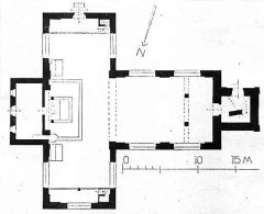 půdorys kostela po přestavbě roku 1839 