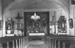 historické foto interiéru kostela 