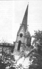 odstřel kostela