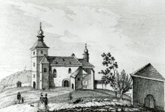 kresba kostela od Ignáce Pieschla