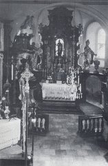 historické foto interiéru kostela