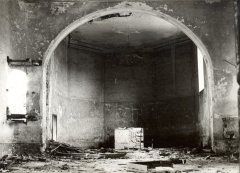 historické foto interiéru kostela - zadní část