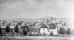 obraz Třemešného s kaplí od Georga Warty