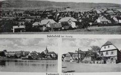 historické foto kostela (vlevo dole)
