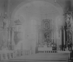 historické foto interiéru kostela