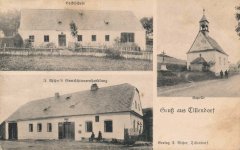 historické foto kaple (vpravo)