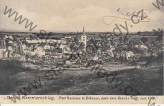 vesnice a kostel po požáru 28.6.1908