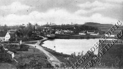 vesnice a kostel po požáru 28.6.1908